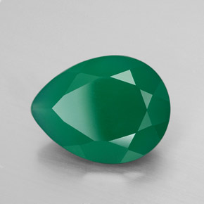 Ágata verde natural 6,64ct, transparente, transparente/translúcido