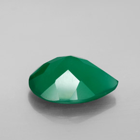 Ágata verde natural 6,64ct, transparente, transparente/translúcido