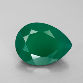 Ágata verde natural 6,53ct, transparente, transparente/translúcido