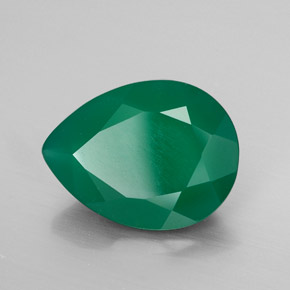 Ágata verde natural 6,53ct, transparente, transparente/translúcido