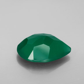 Ágata verde natural 6,53ct, transparente, transparente/translúcido