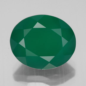 Ágata verde natural 4,42ct, transparente, transparente/translúcido