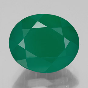 Ágata verde natural 4,52ct, transparente, transparente/translúcido