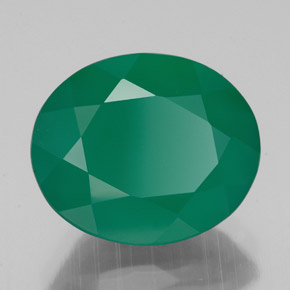 Ágata verde natural 4,52ct, transparente, transparente/translúcido