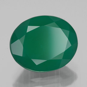 Ágata verde natural 3,75ct, transparente, transparente/translúcido