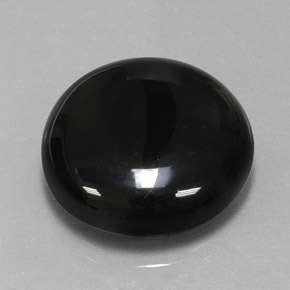 Ágata preto natural 18,29ct, corte redondo, opaco