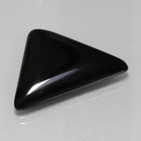Ágata preto natural 16,78ct, trillion, opaco