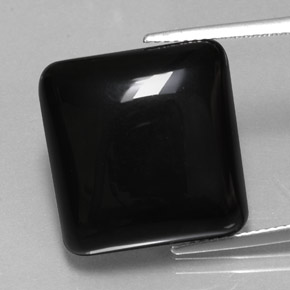 Ágata preto natural 21,98ct, quadrado, opaco