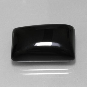Ágata preto natural 19,22ct, baguete, opaco