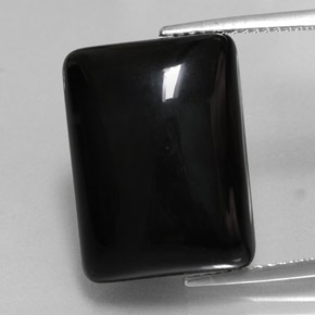 Ágata preto natural 18,30ct, baguete, opaco