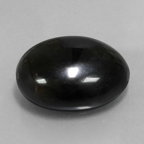 Ágata preto natural 18,59ct, corte oval, opaco
