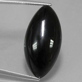 Ágata preto natural 20,63ct, marquise, opaco