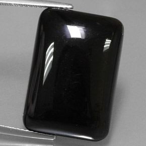 Ágata preto natural 22,39ct, baguete, opaco