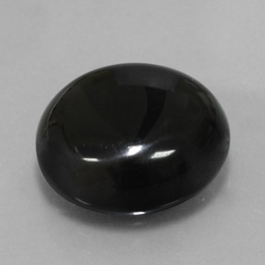 Ágata preto natural 15,06ct, corte redondo, opaco
