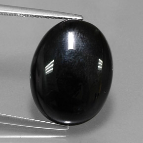 Ágata preto natural 10,17ct, corte oval, opaco