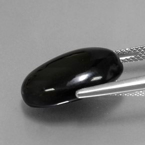 Ágata preto natural 10,17ct, corte oval, opaco