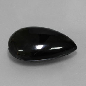 Ágata Preto Natural 10.43ct, Formato de pêra, Opaco