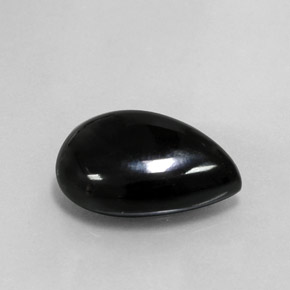 Ágata preto natural 11,73ct, formato de pêra, opaco
