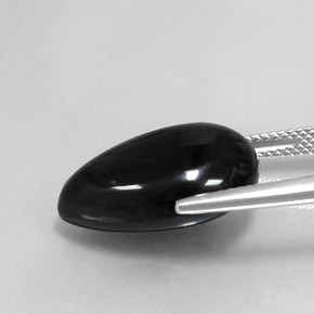 Ágata preto natural 11,73ct, formato de pêra, opaco