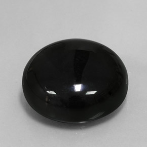 Ágata preto natural 36,81ct, corte redondo, opaco