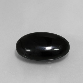 Ágata preto natural 13,65ct, corte oval, opaco