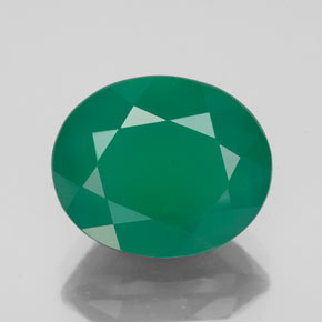 Ágata verde natural 4,63ct, transparente, transparente/translúcido