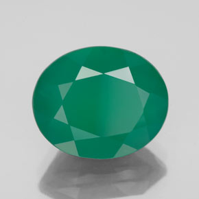 Ágata verde natural 4,63ct, transparente, transparente/translúcido