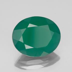 Ágata verde natural 3,80ct, transparente, transparente/translúcido