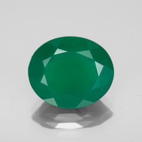 Ágata verde natural 4,24ct, transparente, transparente/translúcido