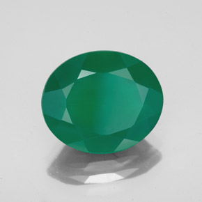 Ágata verde natural 4,24ct, transparente, transparente/translúcido