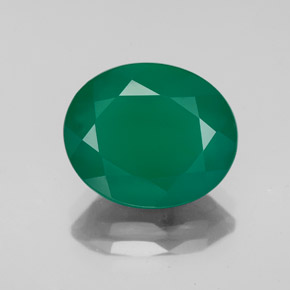 Ágata verde natural 4,26ct, transparente, transparente/translúcido