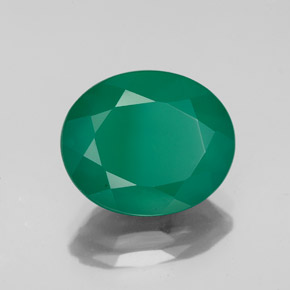 Ágata verde natural 4,26ct, transparente, transparente/translúcido
