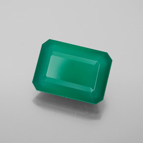 Ágata verde natural 6,04ct, transparente, transparente/translúcido