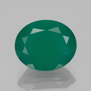 Ágata verde natural 3,99ct, transparente, transparente/translúcido