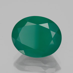 Ágata verde natural 3,99ct, transparente, transparente/translúcido