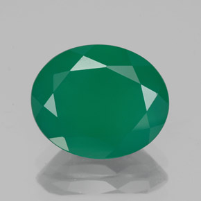 Ágata verde natural 3,93ct, transparente, transparente/translúcido