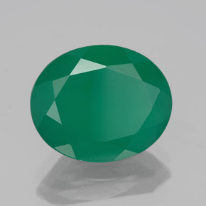 Ágata verde natural 3,93ct, transparente, transparente/translúcido