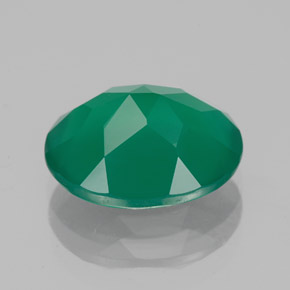 Ágata verde natural 3,93ct, transparente, transparente/translúcido