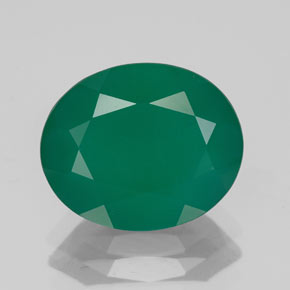 Ágata verde natural 3,97ct, transparente, transparente/translúcido