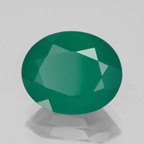 Ágata verde natural 3,97ct, transparente, transparente/translúcido
