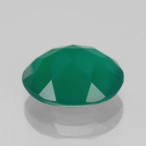 Ágata verde natural 3,97ct, transparente, transparente/translúcido