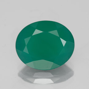 Ágata verde natural 3,78ct, transparente, transparente/translúcido