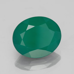 Ágata verde natural 3,78ct, transparente, transparente/translúcido