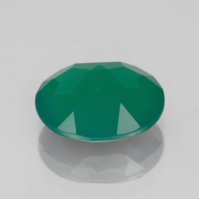 Ágata verde natural 3,78ct, transparente, transparente/translúcido