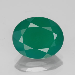 Ágata verde natural 3,76ct, transparente, transparente/translúcido