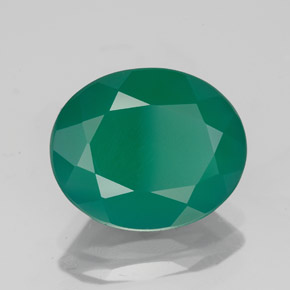Ágata verde natural 3,76ct, transparente, transparente/translúcido