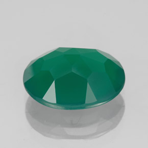 Ágata verde natural 3,76ct, transparente, transparente/translúcido