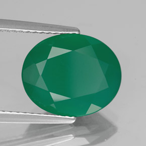 Ágata Verde Natural 3.80ct, Transparente, Transparente/Translúcido