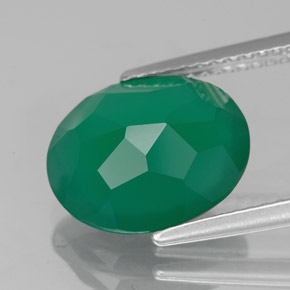 Ágata Verde Natural 3.80ct, Transparente, Transparente/Translúcido