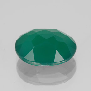 Ágata verde natural 4,10ct, transparente, transparente/translúcido